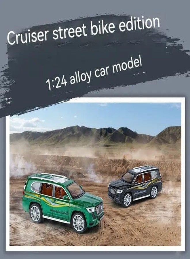 KING FORU 1:24 Scale Exclusive Alloy Metal Pull Back Die-cast Car Model with Sound Light Mini Auto Toy for Kids Metal Model Toy Car with Sound and Light (1.24 Land Cruiser Police CAR-Multicolor) - Image 4
